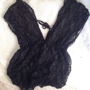 Deep V Lace Detail Top