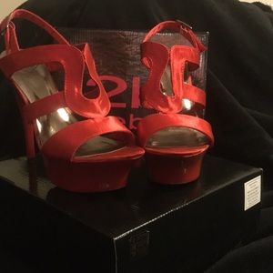 Red 2b bebe heels