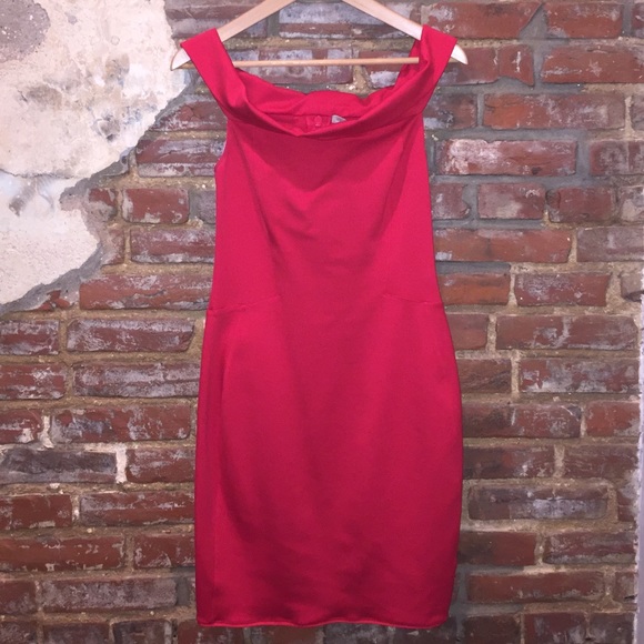 Halston Heritage Lipstick Red Cocktail Dress
