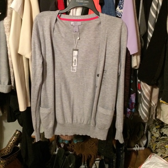 BRAND NEW W TAGS adorable grey cardigan