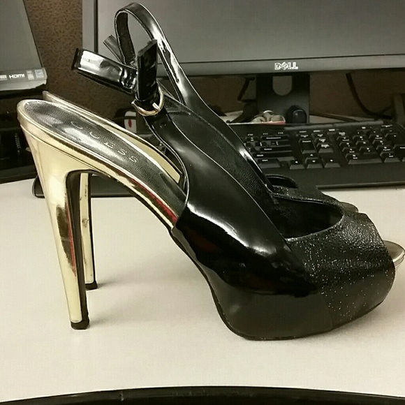 Black and Gold Slingback - Picture 3 of 4
