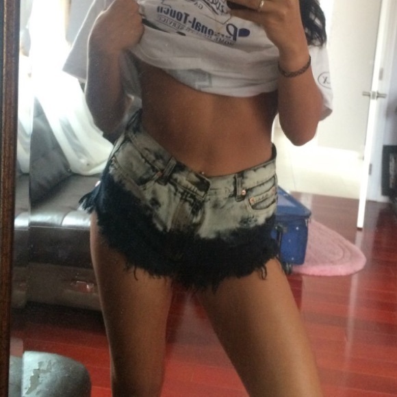 Two tone wash shorts
