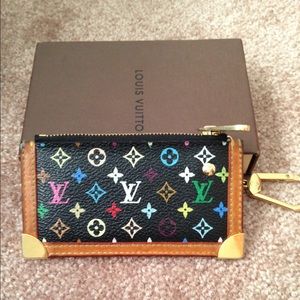 Lv multicolor cles / coins / cards Keychain