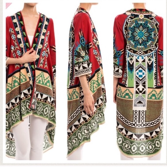 Flying Tomato  Tops - Tribal kimono