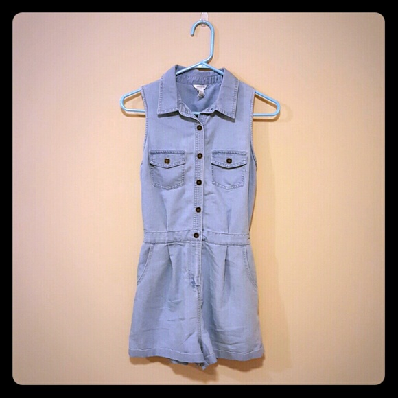 Forever 21 sky blue romper