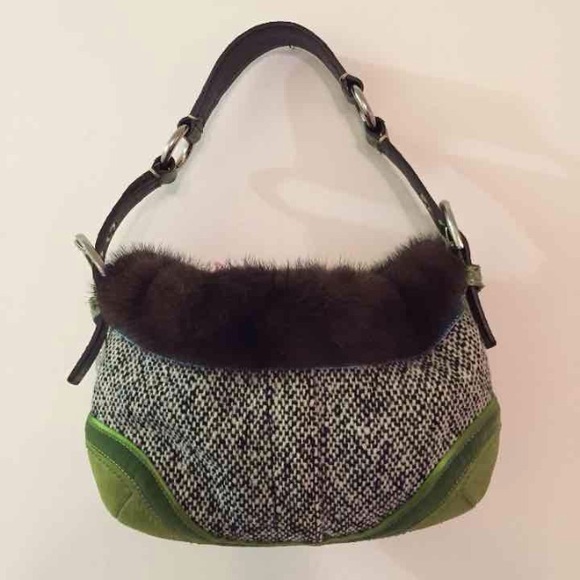 Authentic Fur Coach Small Handbag - Picture 2 of 3