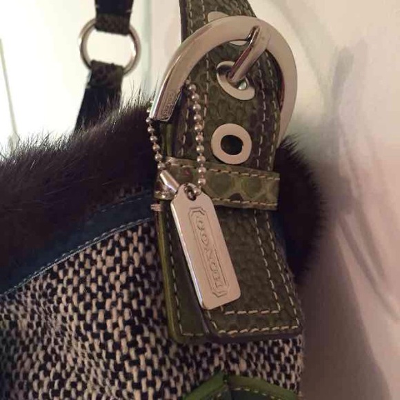 Authentic Fur Coach Small Handbag - Picture 3 of 3