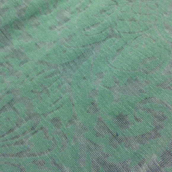 Ocean blue short sleeve top with cut out back - Picture 3 of 4