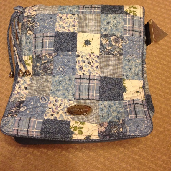 Blue floral design messenger bag - Picture 1 of 4