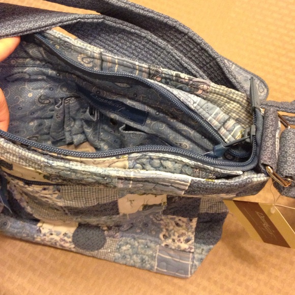 Blue floral design messenger bag - Picture 3 of 4