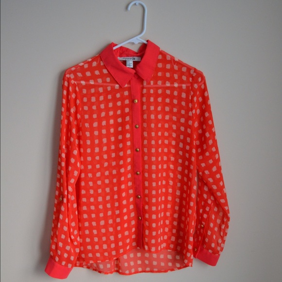 Bright Red Silky Shirt