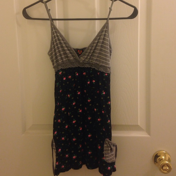 Floral/Stripe tank top