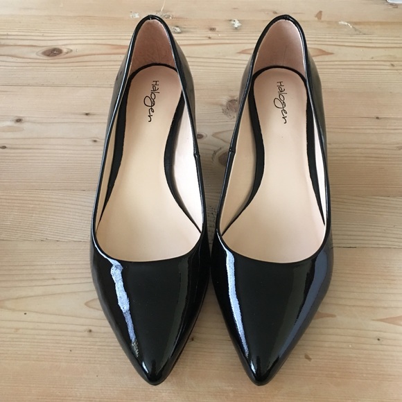 Black patent leather shoes