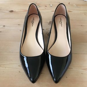 Black patent leather shoes