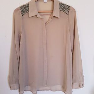 COTTON ON studded shoulder blouse