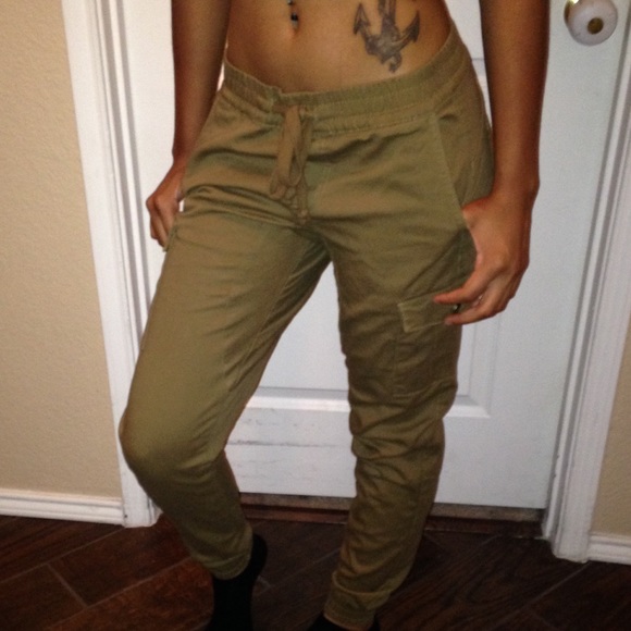 khaki joggers