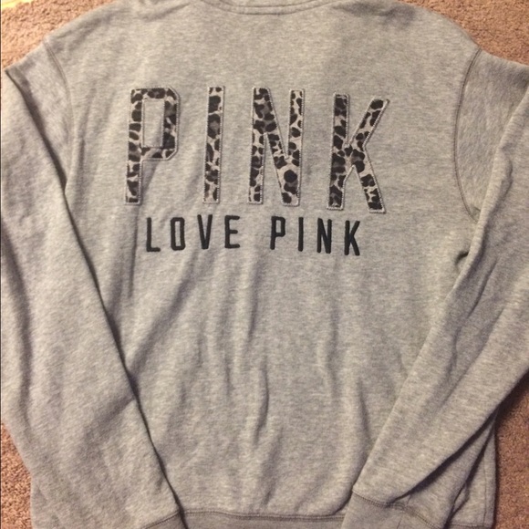 Victoria Secret Pink Cheetah Leopard Half Zip