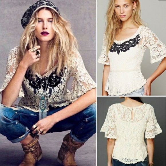SELLING: Free People With Flair Top - Picture 4 of 4