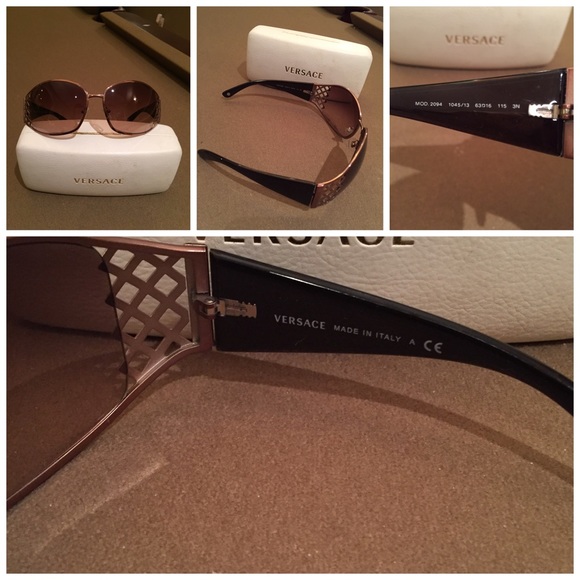 VERSACE VINTAGE GIANNI BRONZE SUNGLASSES - Picture 3 of 4