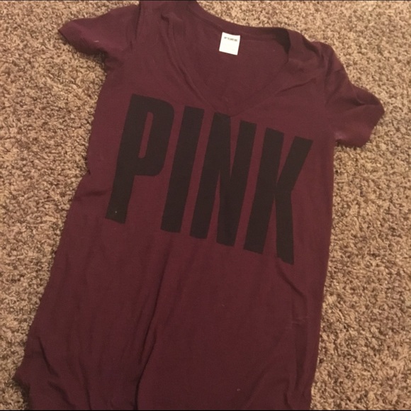 Pink Victorias Secret maroon top