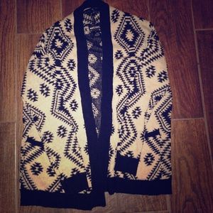 Nude & Black Cardigan