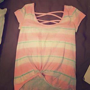 Cross-back tee
