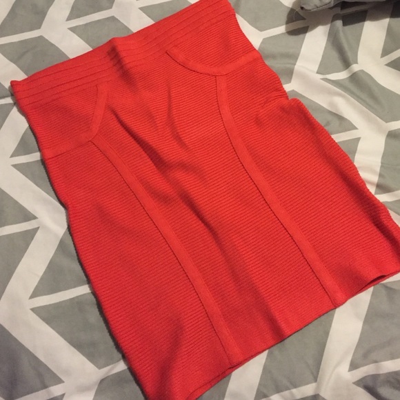 2B by Bebe orange pencil skirt