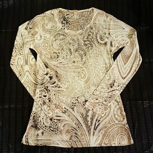 Embellished Paisley Top. Size S