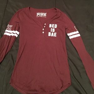 maroon PINK sleep shirt