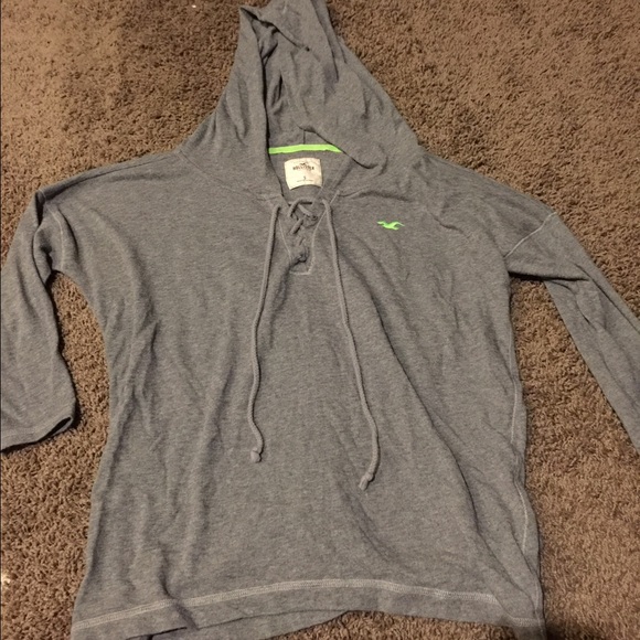 Grey and green sweatshirt from Hollister