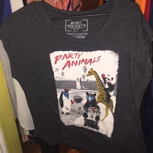 Cute "party animals" shirt from pacsun