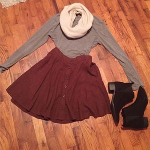 ✨NWOT Forever 21 Button Down skater skirt MEDIUM✨