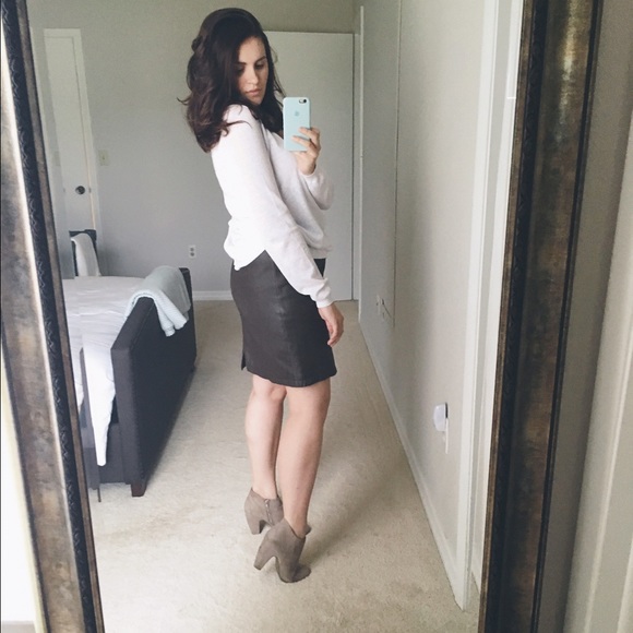 Newport News Dresses & Skirts - leather skirt.