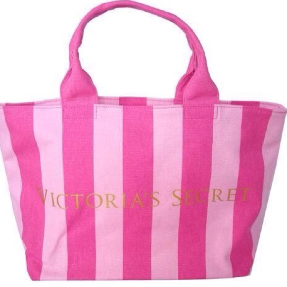 Victoria's Secret Pink Striped Signature Tote - Picture 1 of 4
