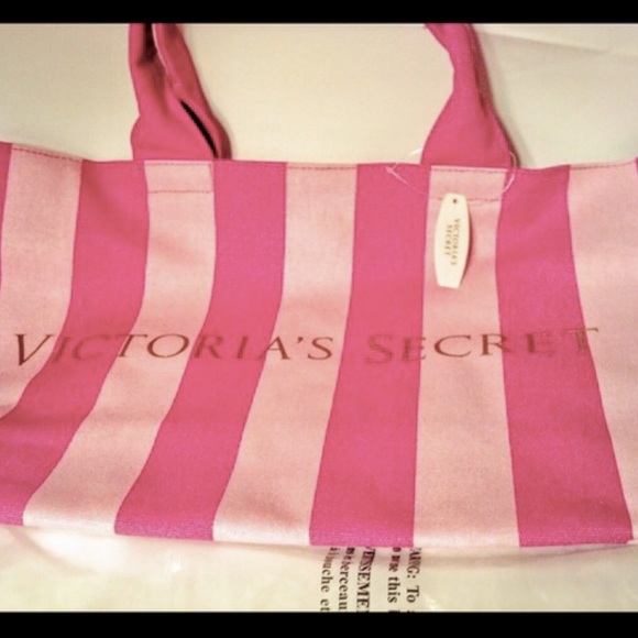 Victoria's Secret Pink Striped Signature Tote - Picture 3 of 4