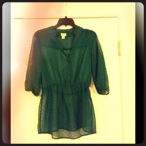 Emerald Green Sheer Top🎀