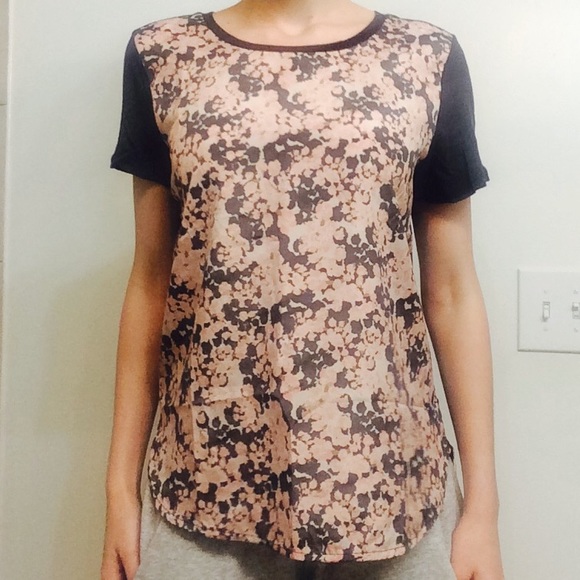 Floral print JCrew top.