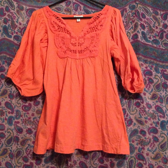 Peach baby doll top