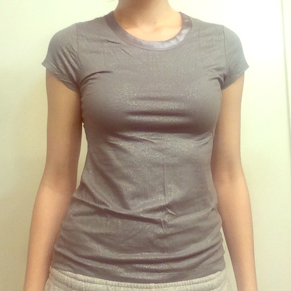Shimmery gray top