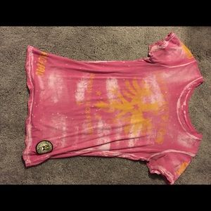 Pink Affliction shirt from Buckle