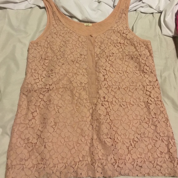 J. Crew Tops - Light pink floral tank top