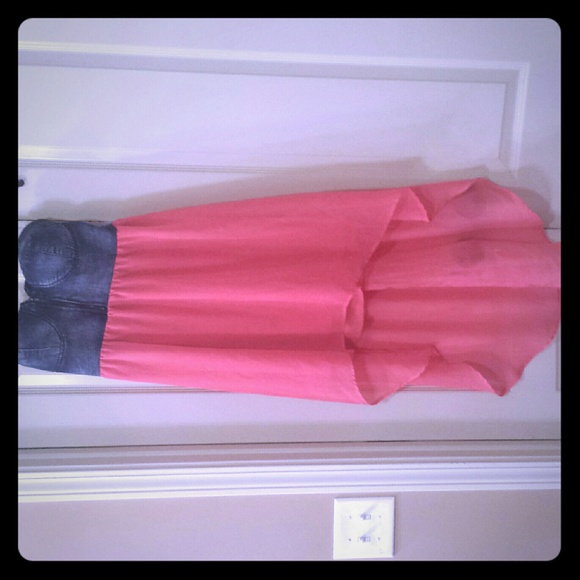 Denim Hi-Lo Maxi Dress