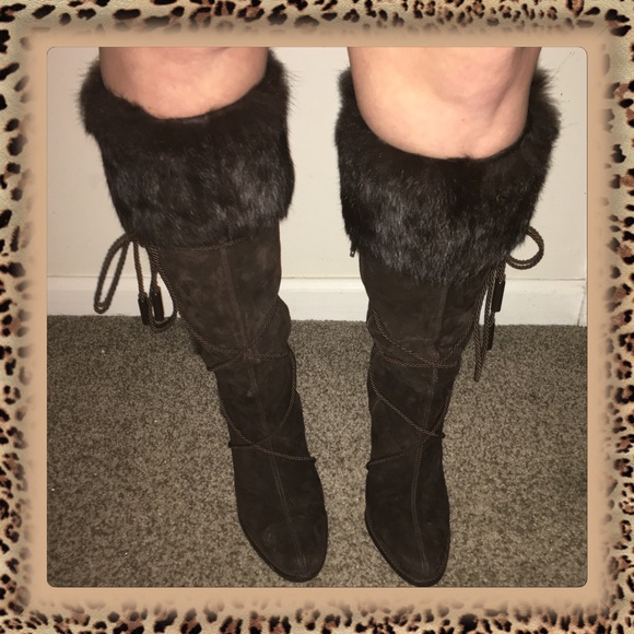 Authentic Coach Suede Knee High Boots