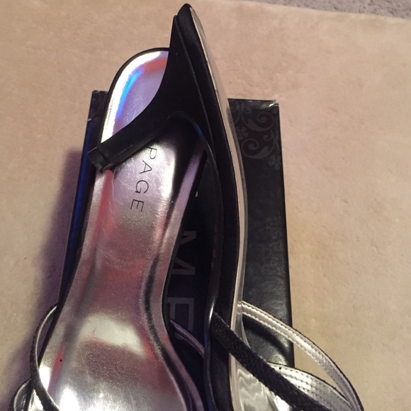 NWB Black sparkle Rampage heel sandal - Picture 3 of 4