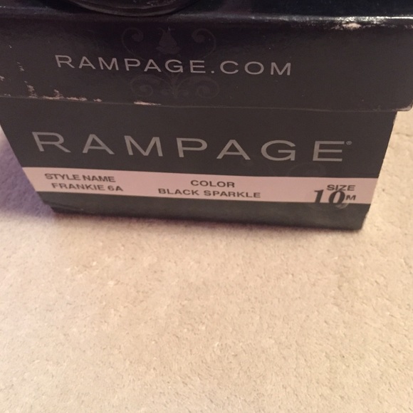 NWB Black sparkle Rampage heel sandal - Picture 4 of 4