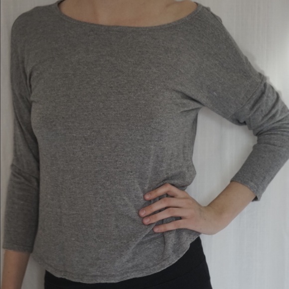 H&M basic grey long sleeve top - Picture 2 of 4