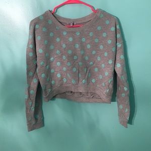 Crop top sweat shirt