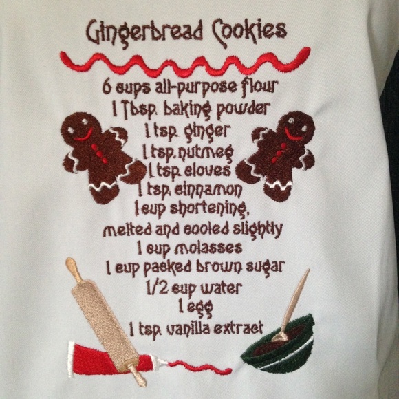 Gingerbread cookies Recipe Embroidered apron