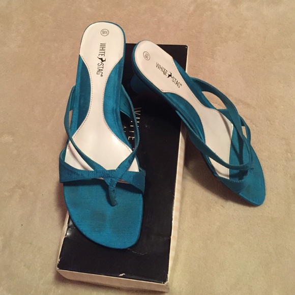 teal dress sandals