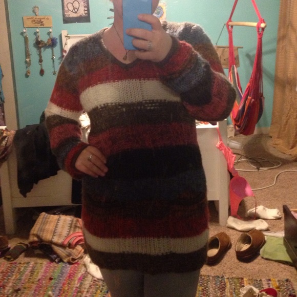 Striped sweater tunic